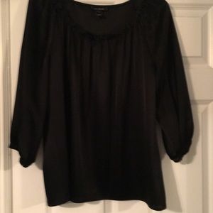 St John black blouse